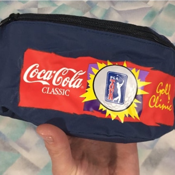 vintage 90s Coca Cola PGA Golf Clinic Fanny Pack - Picture 3 of 6